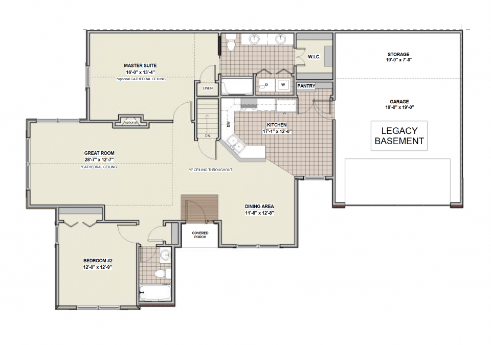Legacy Basement First Floor Plan